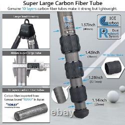 ARTCISE AS95C Carbon Fiber Bowl Tripod 40mm Tube Load 88Lbs Camera Tripod