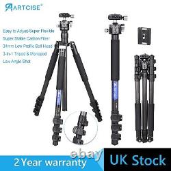 ARTCISE Carbon Fiber Tripod Camera Tripod Flip Lock Video Tripod With Ball Head