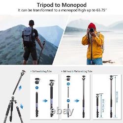 ARTCISE Carbon Fiber Tripod Camera Tripod Flip Lock Video Tripod With Ball Head