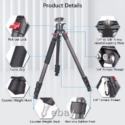 ARTCISE Carbon Fiber Tripod Compact Camera Tripod With Ball Head Arca Swiss Plate