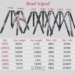 Carbon Fiber Bowl Tripod Professional Camera Travel Tripod Max Load 44lbs/20kg