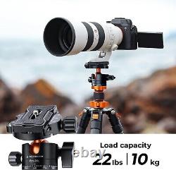 Carbon Fiber Camera Tripod 68/172cm, K&F Concept SA255C1 Lightweight Compact