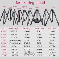 Carbon Fiber Tripod Monopod High-End Travel Tripod with 75MM Bowl Adapter