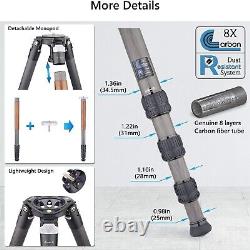 Carbon Fiber Tripod Monopod High-End Travel Tripod with 75MM Bowl Adapter