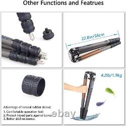 Carbon Fiber Tripod Monopod High-End Travel Tripod with 75MM Bowl Adapter