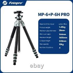 Fotopro Carbon Fiber Travel Tripod w Ball Head for 70-200 Lens, Outdoor Shooting