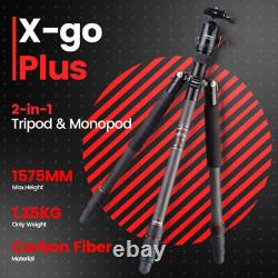 Fotopro X-Go PLUS Carbon Fiber Pro Tripod With360 ° Rotatable Pan Head