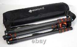 GEEKOTO CT25Pro Craftman 4-Section Carbon Fiber Tripod Monopod +Ball Head 19-79