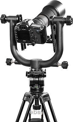 GH1000 Heavy-Duty Carbon Fiber Double Gimbal Tripod Head with Arca-Swiss Quick