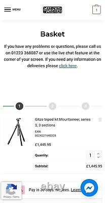 Gitzo Mountaineer GT3532 + GH3382QD head + GC3101 bag RRP over £1600 NEW