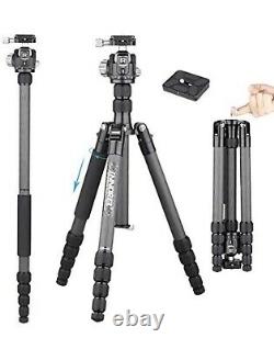 INNOREL 62 inches 10 Layers Carbon Fiber Camera Tripod RT55C+N36