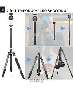 INNOREL 62 inches 10 Layers Carbon Fiber Camera Tripod RT55C+N36