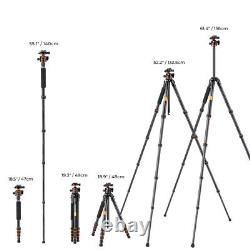 K&F CONCEPT 61.4in Carbon Fiber Tripod Portable Tripod with O2B6