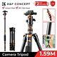 K&f Concept 159cm Carbon Fiber Camera Tripod Monopod For Dslr Canon C225c0+bh-25
