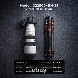 K&F Concept 159cm Carbon Fiber Camera Tripod Monopod for DSLR Canon C225C0+BH-25