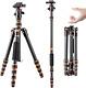 K&f Concept 61 Carbon Fibre Camera Tripod, Lightweight Compact Tripod With 2