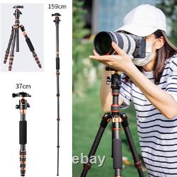 K&F Concept 61 Carbon Fibre Camera Tripod, Lightweight Compact Tripod with 2