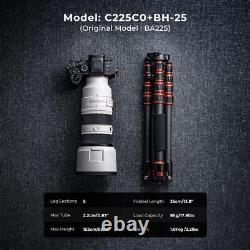 K&F Concept 62 Carbon Fiber Camera Tripod Heavy Duty Monopod for DSLR C225C0+25
