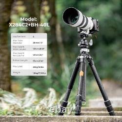 K F Concept 62 inch 157cm Carbon Fiber Camera Tripod, Professional 55lbs 25kg