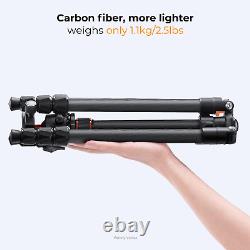 K&F Concept 64 inch Carbon Fibre Tripod, Camera Tripod for Dslr with 36mm Ball