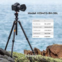 K&F Concept 64 inch Carbon Fibre Tripod, Camera Tripod for Dslr with 36mm Ball