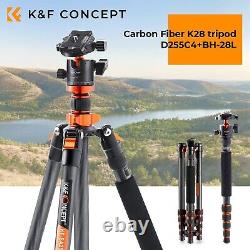 K&F Concept 68 Carbon Fiber Camera Tripod with Ball Head & Quick Release Plate