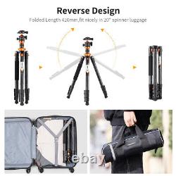 K&F Concept Carbon Fiber Camera Tripod with Monopod Heavy Duty for DSLR D254C1+28L