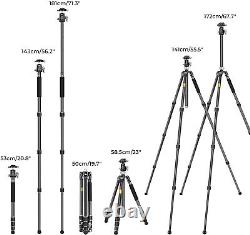 K&F Concept X-Series 68 inch/172cm Carbon Fiber Camera Tripod, Professional Photo