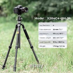 K&F Concept X-Series 68 inch/172cm Carbon Fiber Camera Tripod, Professional with