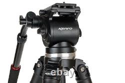 Kenro Standard Video Tripod Kit Carbon Fibre with VH01B Fluid Head KENVT102C