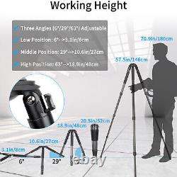 LT324C Carbon Fiber Camera Tripod Professional Heavy Duty for DSLR Max Load 30kg