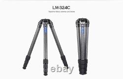 Leofoto LM-324CL Long Tripod with 75mm Bowl and Case for Camera