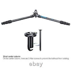 Leofoto LO-224C Tripod Carbon Fiber Lightweight Video Tripod with Built-In Ball