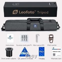 Leofoto LO-284C Video Tripod Carbon Fiber Lightweight with Built-In Ball & Bag