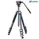 Leofoto Lv-284c+bv-5 Compact Video Tripod Kit Carbon Fiber With Center Column