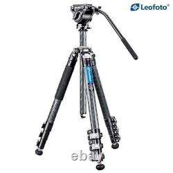 Leofoto LV-284C+BV-5 Compact Video Tripod Kit Carbon Fiber with Center Column