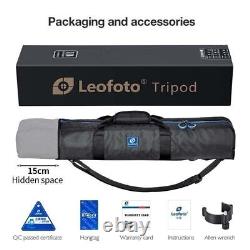 Leofoto LVM-324C Tripod 4-Section Carbon Fiber Video Tripod with 75mm Bowl