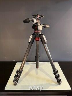 Manfrotto 055 4 Section Carbon Fibre Tripod with X-Pro 3-Way head and Case