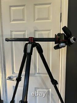 Manfrotto 055 4 Section Carbon Fibre Tripod with X-Pro 3-Way head and Case