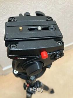 Manfrotto 055XB Tripod with 701HDV Head & 438 Ball Camera Leveller all boxed