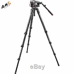 Manfrotto 509HD Video Head with 536 Carbon Fiber Tripod Legs and Padded Bag