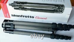 Manfrotto Element Carbon Large Tripod MKELEB5CF-BH +Bag. No head. NEW