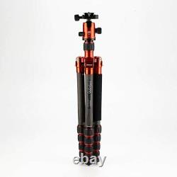 MeFOTO GlobeTrotter Convertible Tripod Kit with 5 Section Carbon Fibre Legs- Red