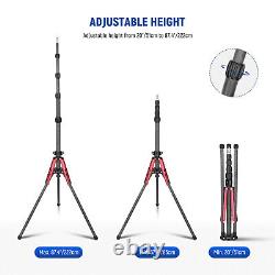 NEEWER 220cm Portable Travel Tripod Light Stand Carbon Fiber&180°Reversible Legs