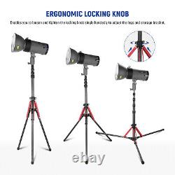 NEEWER 220cm Portable Travel Tripod Light Stand Carbon Fiber&180°Reversible Legs