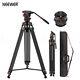 Neewer Tp76 Carbon Fiber Photography Camera Tripod 10kg Payload Pan Tilt Fluid