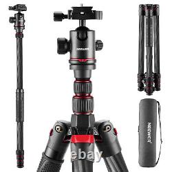 NEEWER Upgraded 80.7''Carbon Fiber Tripod&Telescopic 2 Section Center Axes