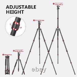 Neewer 79 Inches Carbon Fiber Camera Tripod Monopod with 2 Center Axis, Ball Head