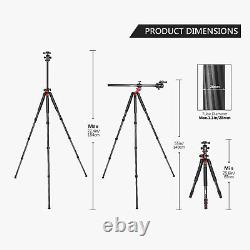 Neewer Camera Tripod Monopod Carbon Fiber with Rotatable Center Column 75 inches