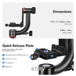 Neewer GM100 Heavy Duty Carbon Fiber Gimbal Tripod Head with Quick Release Plate